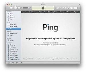 Réseaux Sociaux: Apple décide d’abandonner Ping, qui fermera le 30 septembre prochain