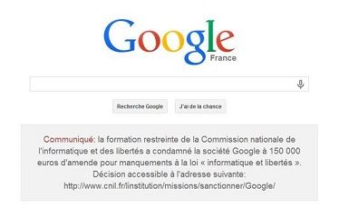 Quand Google affiche sa punition sur sa page d’accueil…