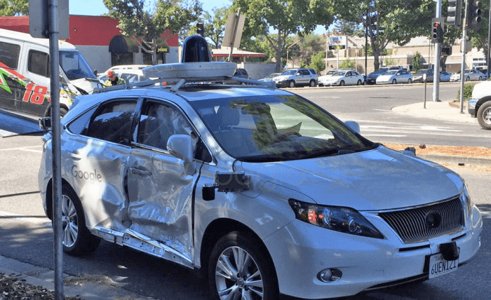 La Google Car a été victime d’un nouvel accident de la route