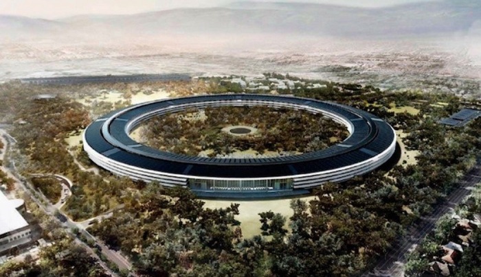 Le prochain campus d’Apple: Une véritable forteresse vue par un drone