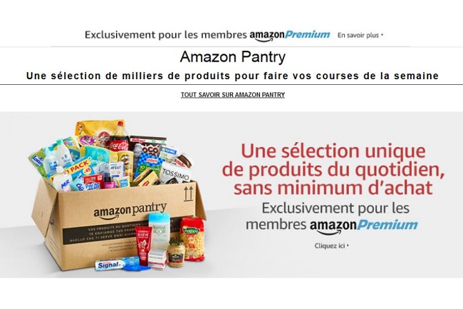 Amazon lance Pantry en France pour les clients Premium