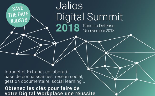 Le Jalios Digital Summit 2018 se tiendra le 15 novembre 2018