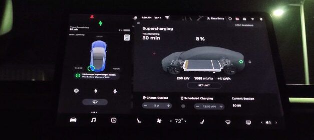 [Vidéo]: Regardez un superchargeur Tesla V3 ajouter 160km d’autonomie en 7 minutes